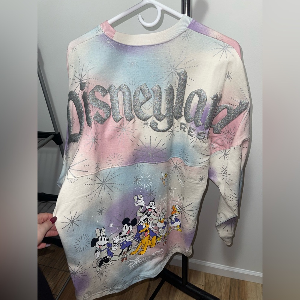 NWT Disneyland Resort 100 Years Tie Dye Fireworks Shirt Spirit Jersey US M